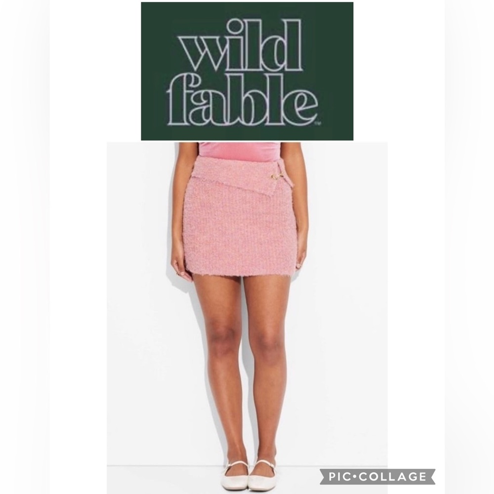 😊Wild Fable Pink Ribbed Mini Skirt